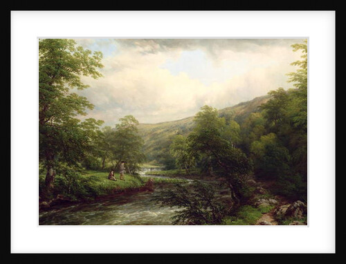 Fishing on the Dee, 1861 by Thomas Baker