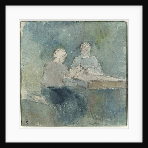 Two Peasants at the Table, c.1874 by Camille Pissarro