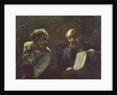 A Discussion in the Studio, 1852-55 by Honore Daumier