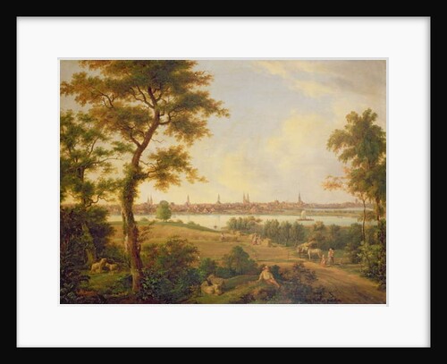 View of Lubeck, 1869 by Andreas Achenbach