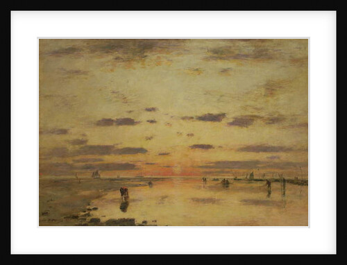 Low Tide and Sunset, 1885 by Eugene Louis Boudin