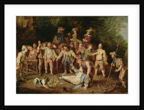 Peasants Brawling Outside a Tavern by Pieter Angillis