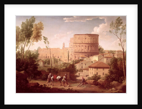 A View of the Colosseum with a Traveller, 1731 by Hendrik van Lint