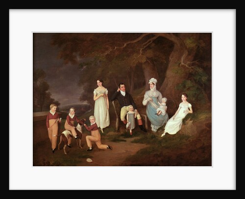 Group portrait of a Squire, his Wife and Children on the Edge of the New Forest, 1817 by W. Allison