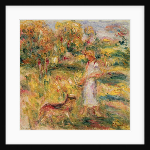 Landscape with the artist's wife and Zaza, c.1919 by Pierre Auguste Renoir