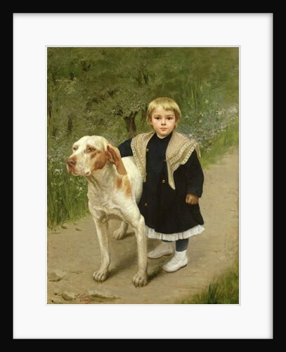 Young Child and a Big Dog by Luigi Toro