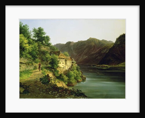The Hallstatter Lake, 1824 by Franz II Steinfeld