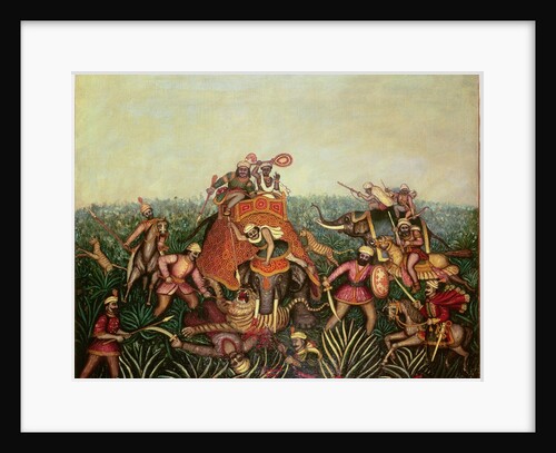 Tiger Hunt, 1892 by Jean-Baptiste Guiraud