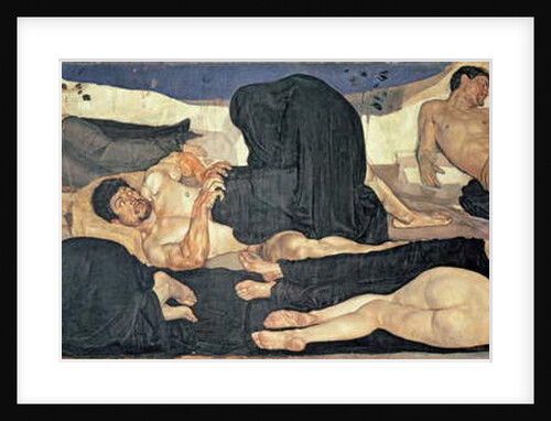 At night Group of naked sleepers, one of them in the midst of a nightmare, 1890 by Ferdinand Hodler