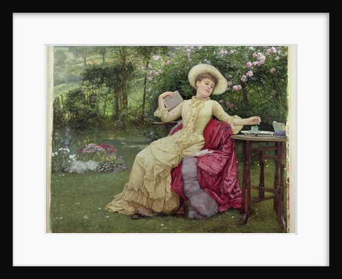 Drinking Coffee and Reading in the Garden by Edward Killingworth Johnson