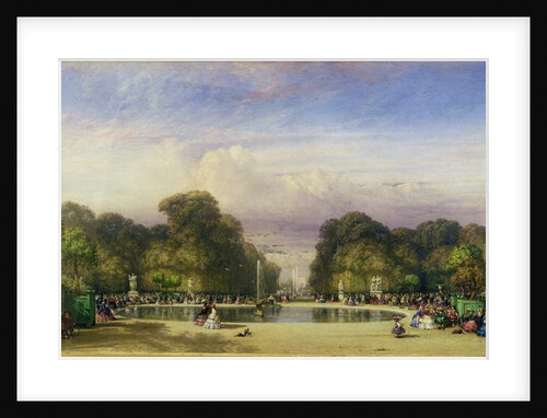 The Tuileries Gardens, with the Arc de Triomphe in the Distance, 1858 by William Wyld