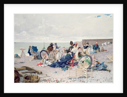Beach at Yport, 1878 by Edouard Toudouze