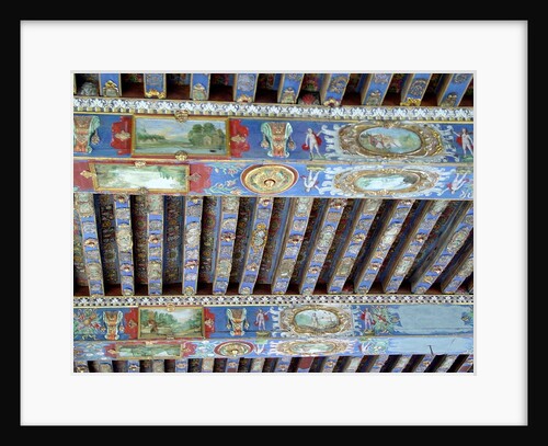 Painted Beams, Chateau d'Oiron, Loire Valley by School French