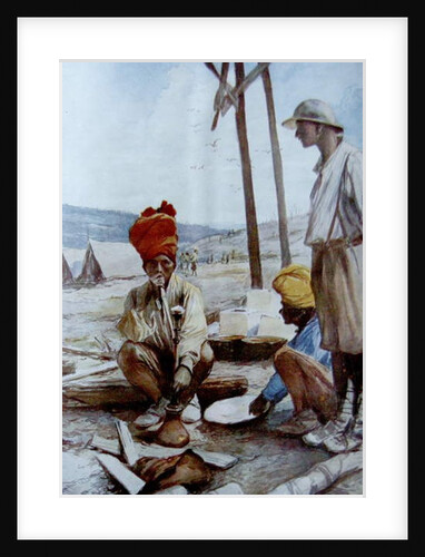 Indian Cavalrymen at Rest, 1917 by Francois Flameng