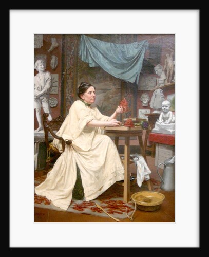 Mlle Moria in her studio by Blanche Polonceau