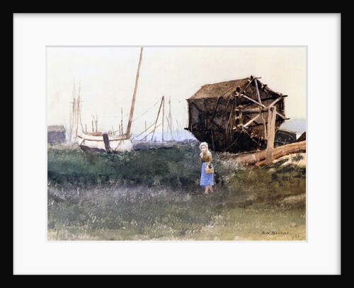 Fishing Nets Drying, 1881 by Denis Miller Bunker