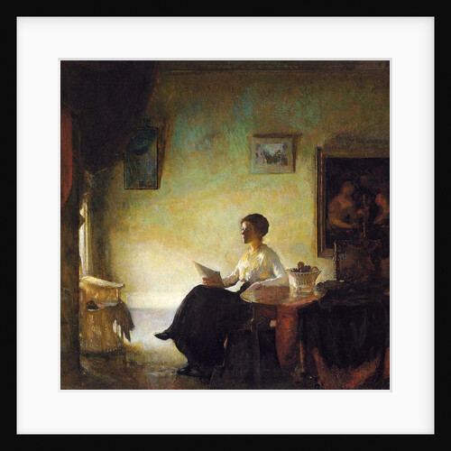 Woman reading at home, 1918 by Frederick Andrew Bosley