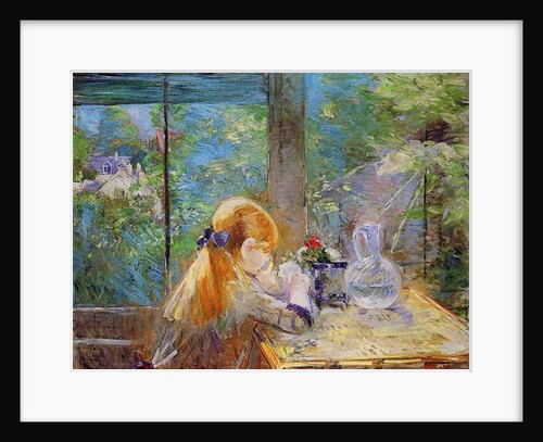 Red-haired girl sitting on a veranda, 1884 by Berthe Morisot