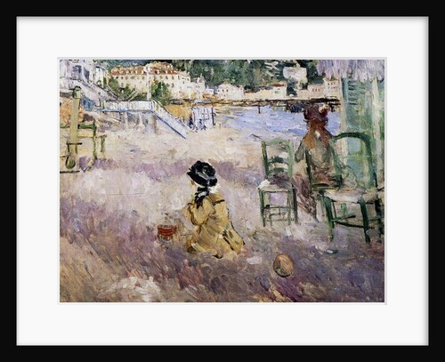 The beach at Nice, 1882 by Berthe Morisot