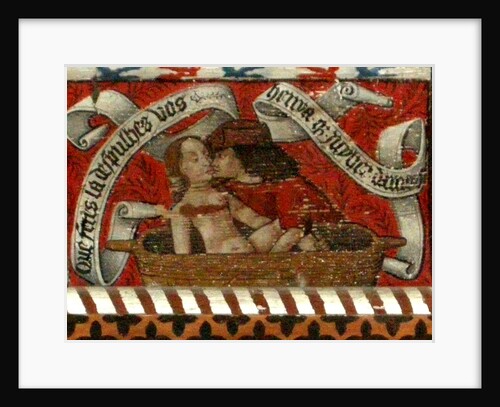 Lovers, panel of the abbott's ceiling by French School
