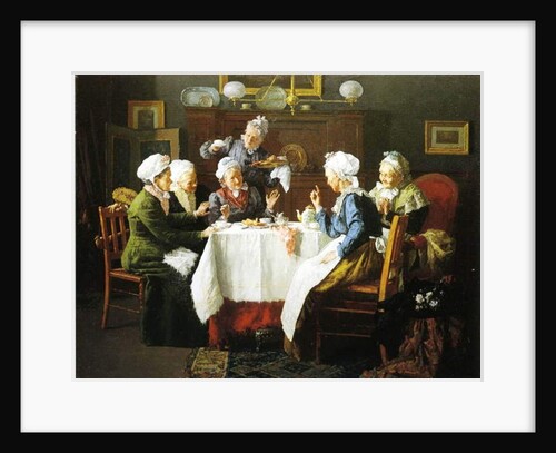 A Grandmother's Tea Party, 1915 by Louis Charles Moeller