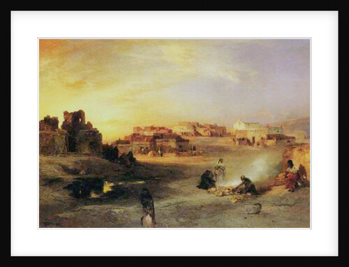 An Indian Pueblo, 1905 by Thomas Moran