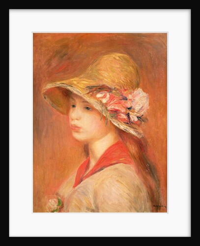 Young Woman in a Hat by Pierre Auguste Renoir