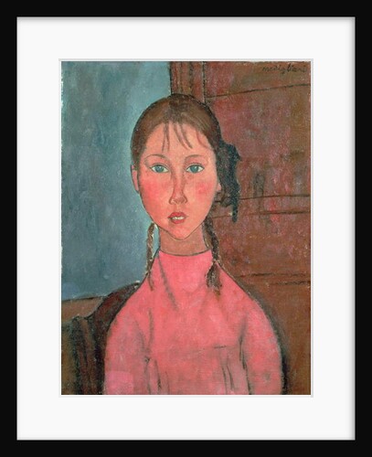 Girl with Pigtails, c.1918 by Amedeo Modigliani