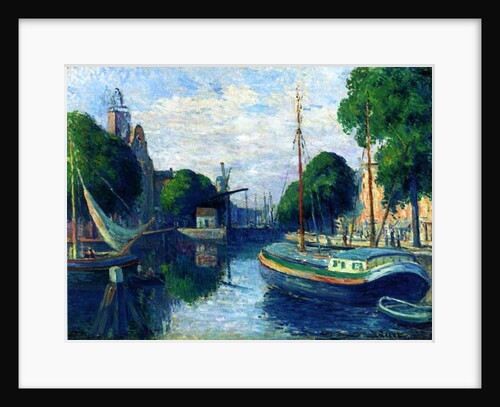 Barges on a Canal at Rotterdam, 1908 by Maximilien Luce