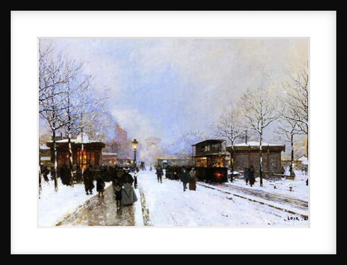 Porte Maillot in Winter, Paris, 1899 by Luigi Loir
