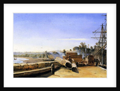Shipyard in Honfleur, c.1823 by Jean Baptiste Camille Corot