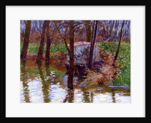The River Epte with Monet's Boat-Atelier, c.1887-90 by John Leslie Breck