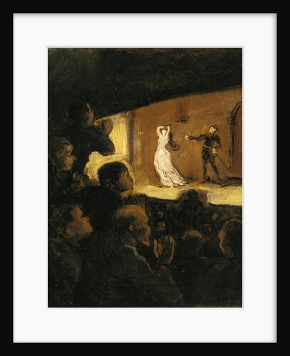 In the Theatre, 1860-64 by Honore Daumier