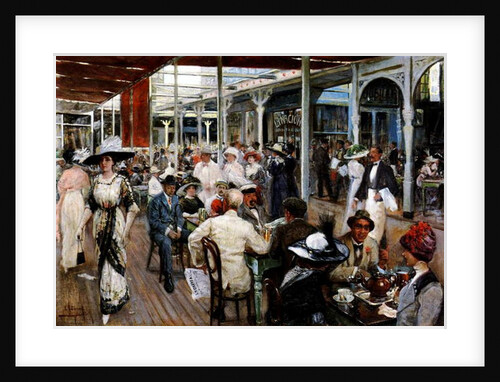 The Terrace of a Cafe, Mar del Plata, Argentina, 1912 by Eugenio Alvarez Dumont