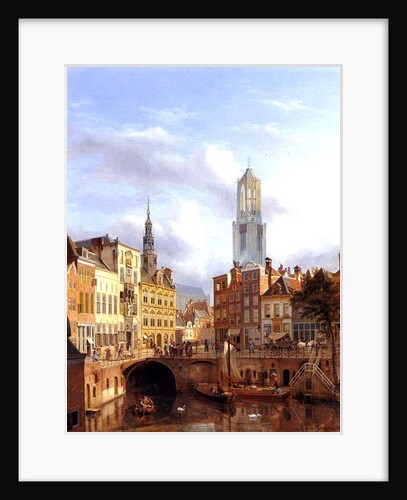 Utrecht with the Oudegracht, 1827 by Georg Gillis van Haanen