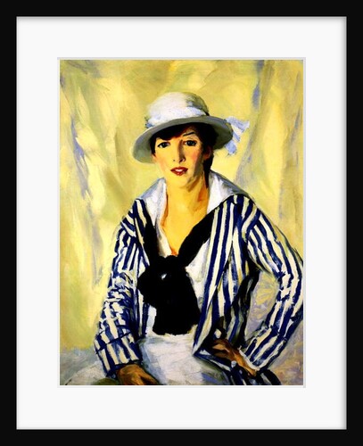 Viv in Blue Stripe, 1914 by Robert Cozad Henri