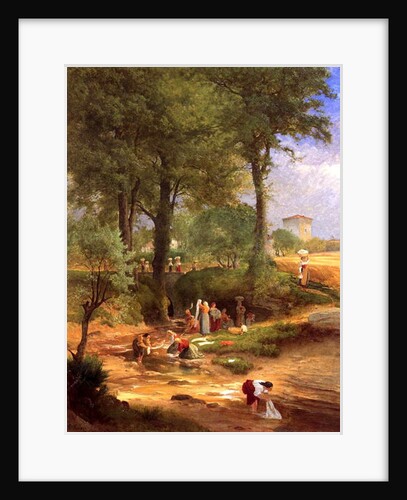Washing Day near Perugia, Italy, 1873 by George Snr. Inness