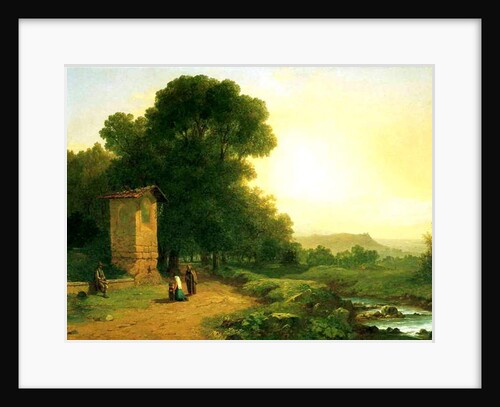 A Shrine in Italy, 1847 by John Frederick Kensett