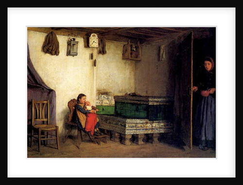 Interior of a Cottage, c.1870-77 by Albert Anker