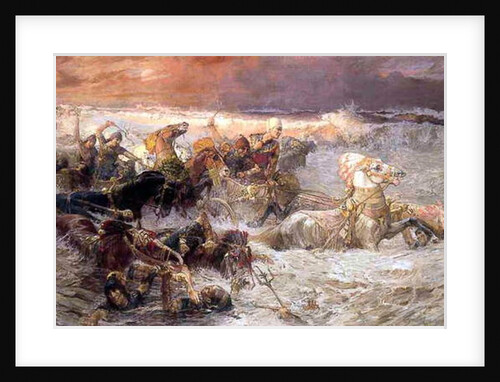 Pharaoh and his Army Drowning in the Red Sea, 1900 by Frederick Arthur Bridgman