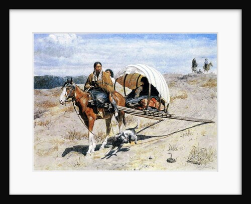 Indian Crow Family on the Trail, 1874 by Valentine Walter Lewis Bromley