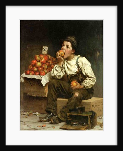 A Boy Eating Apples, 1878 by John George Brown