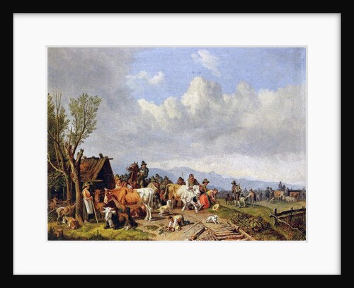 The Cattle Market, c.1866 by Heinrich Burkel