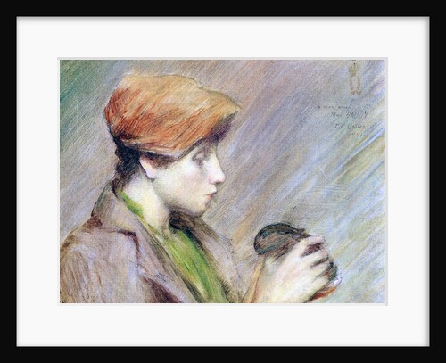 Suzanne Hoschedé with a Rabbit, 1891 by Theodore Earl Butler