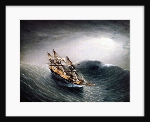 A Schooner in Heavy Sea by James E. Buttersworth