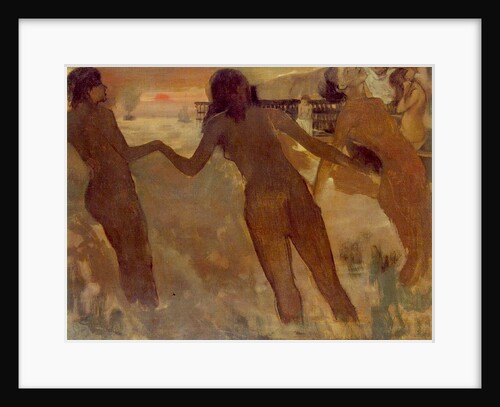 Peasant Girls Bathing at Dusk, 1875-76 by Edgar Degas