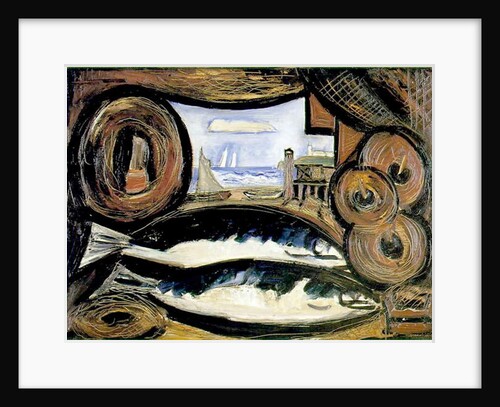 The Fish House, New England, 1934 by Marsden Hartley