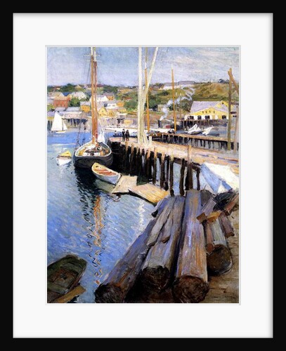 Fish Wharves, Gloucester, 1896 by Willard Leroy Metcalf