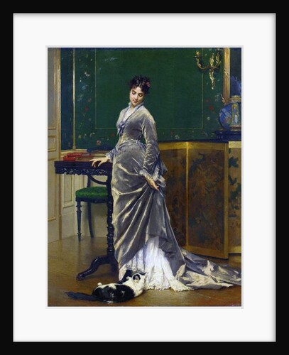 The Playful Cat by Gustave Leonard de Jonghe