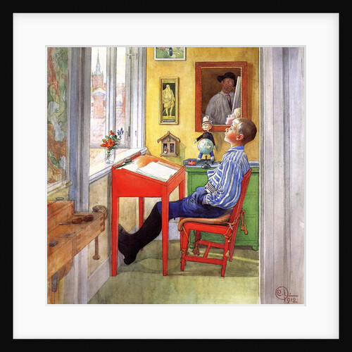 Esbjorn Doing his Homework, 1912 by Carl Larsson